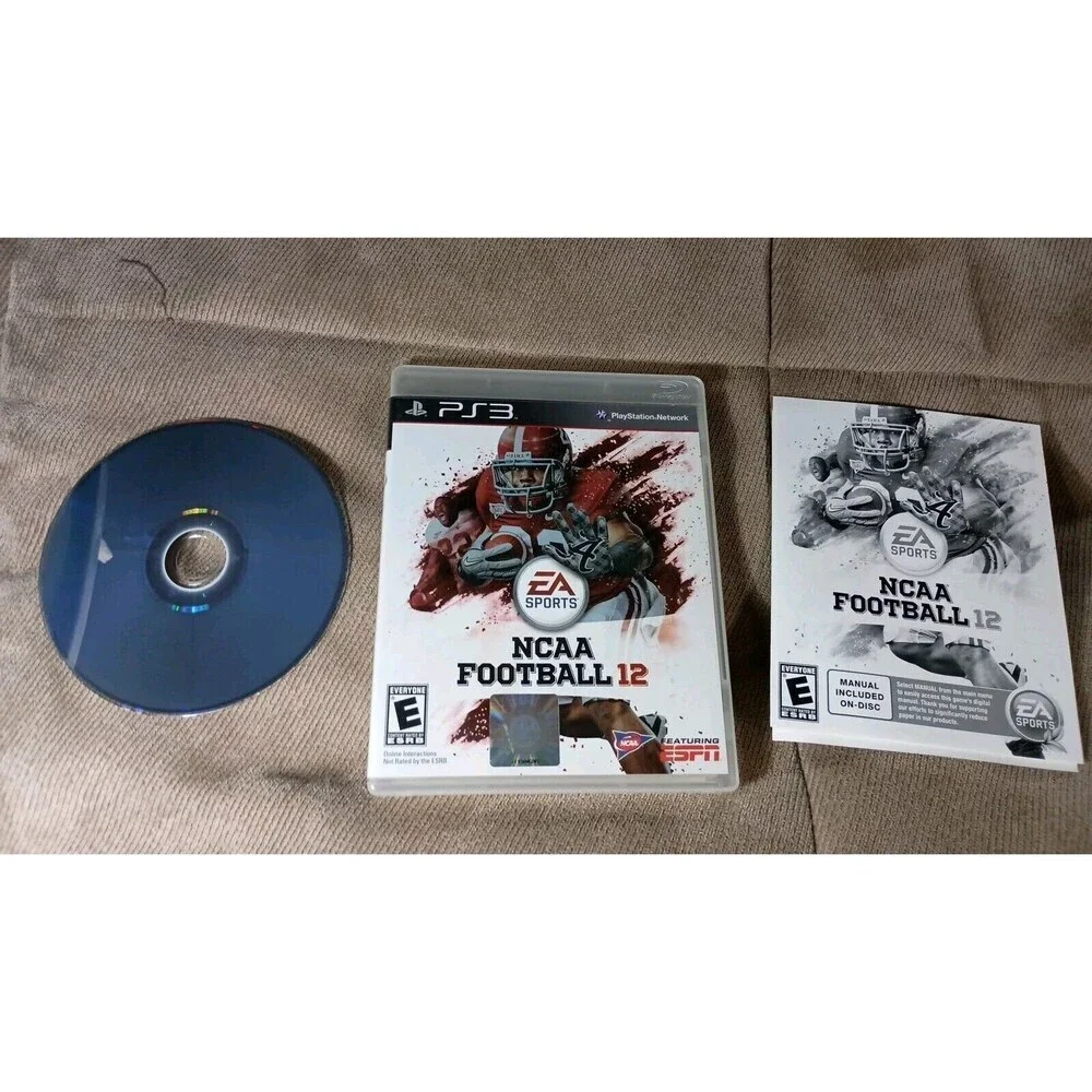 NCAA Football 12 2012 (PlayStation 3, PS3) Complete w/ Manual CIB Black Label